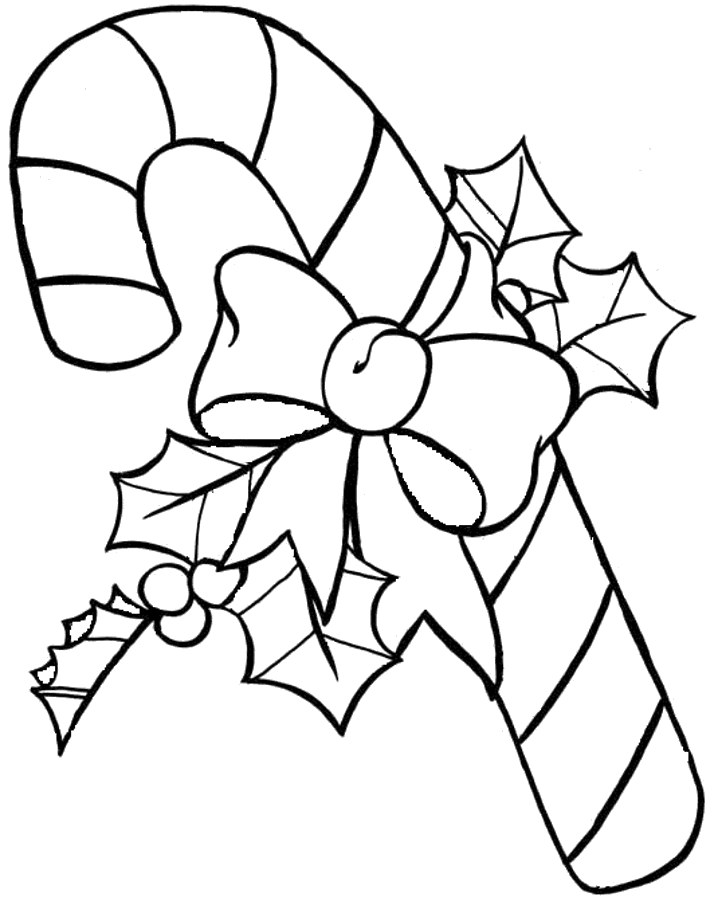 30 Sweet Candy Cane Coloring Pages for Kids Printable 17