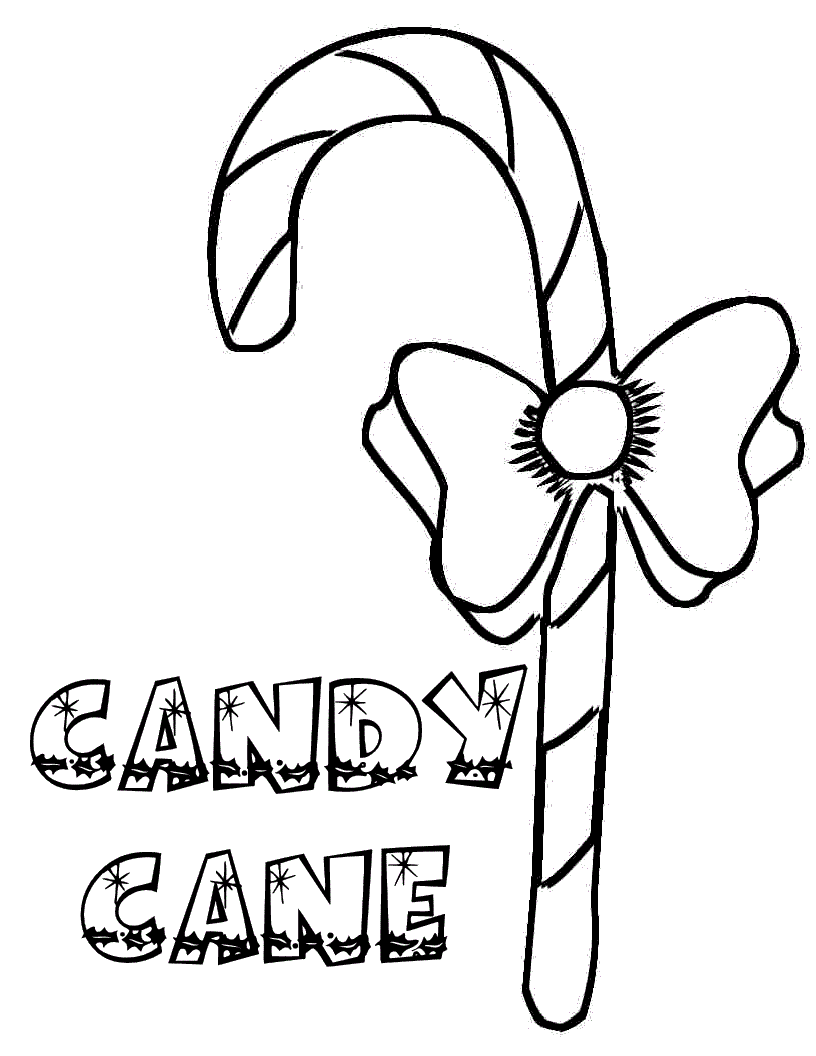 30 Sweet Candy Cane Coloring Pages for Kids Printable 33