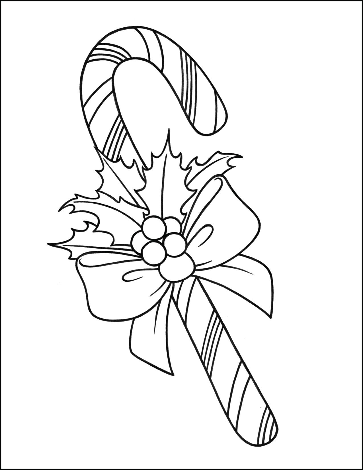 30 Sweet Candy Cane Coloring Pages for Kids Printable 35