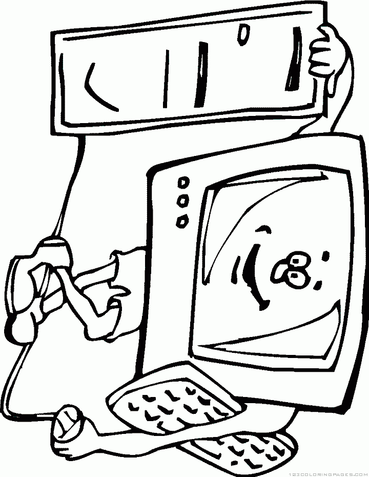 30 Tech Computer Coloring Pages Printable 14