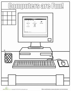 30 Tech Computer Coloring Pages Printable 8