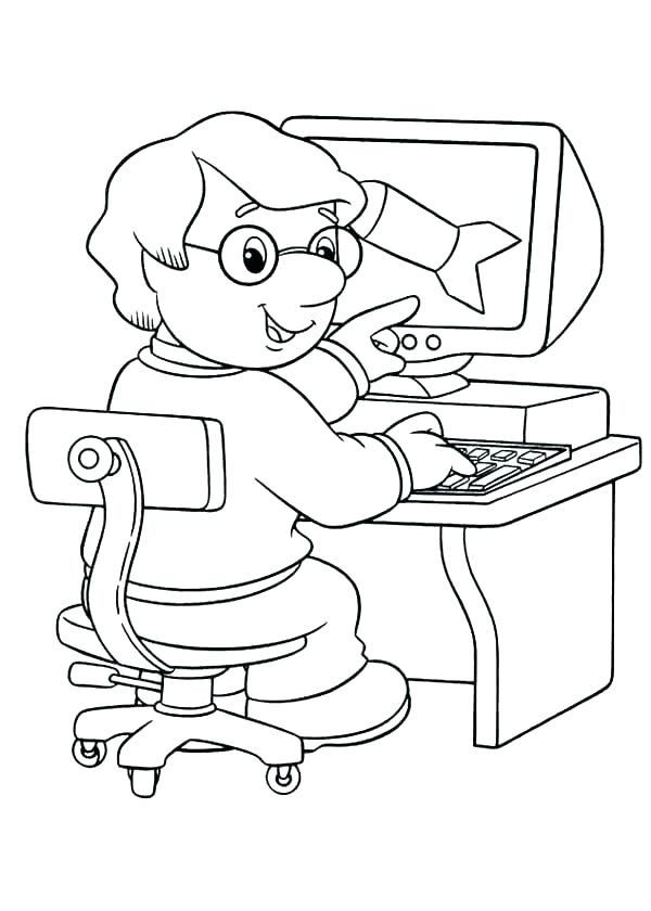 30 Tech Computer Coloring Pages Printable 9