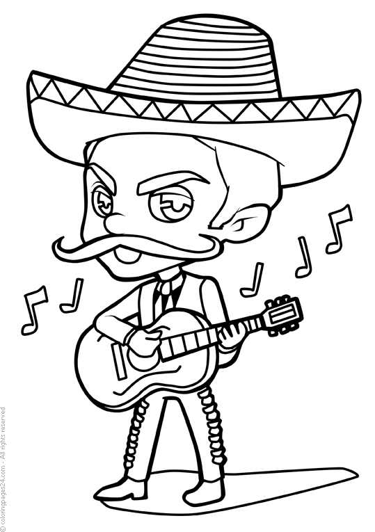 30 Vibrant Mexico Coloring Pages Printable 20