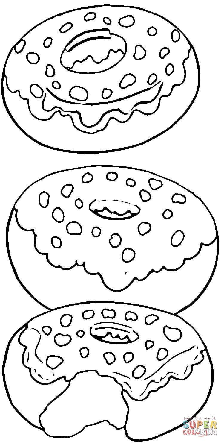 31 Donut Coloring Pages Printable 10