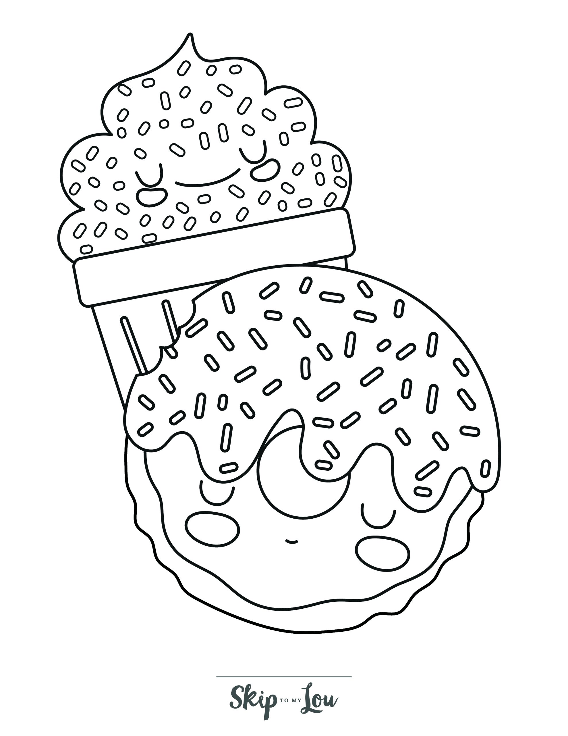 31 Donut Coloring Pages Printable 11