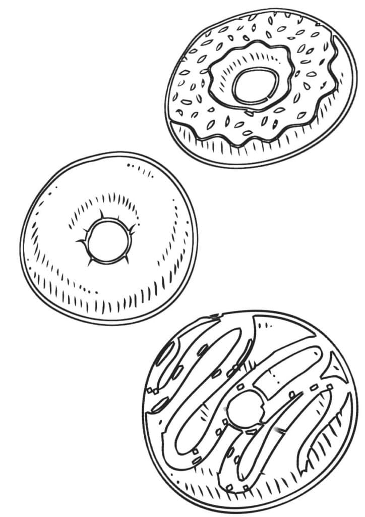 31 Donut Coloring Pages Printable 12