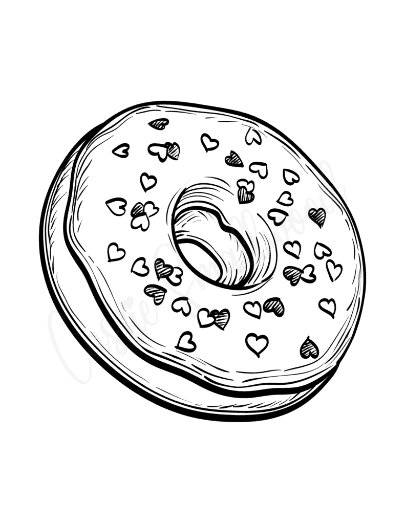 31 Donut Coloring Pages Printable 14