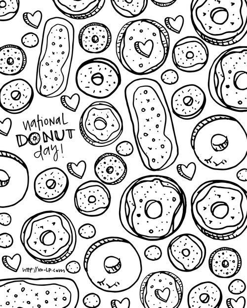 31 Donut Coloring Pages Printable 15