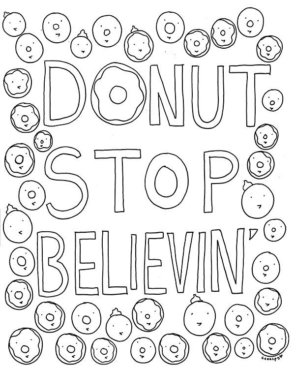 31 Donut Coloring Pages Printable 18