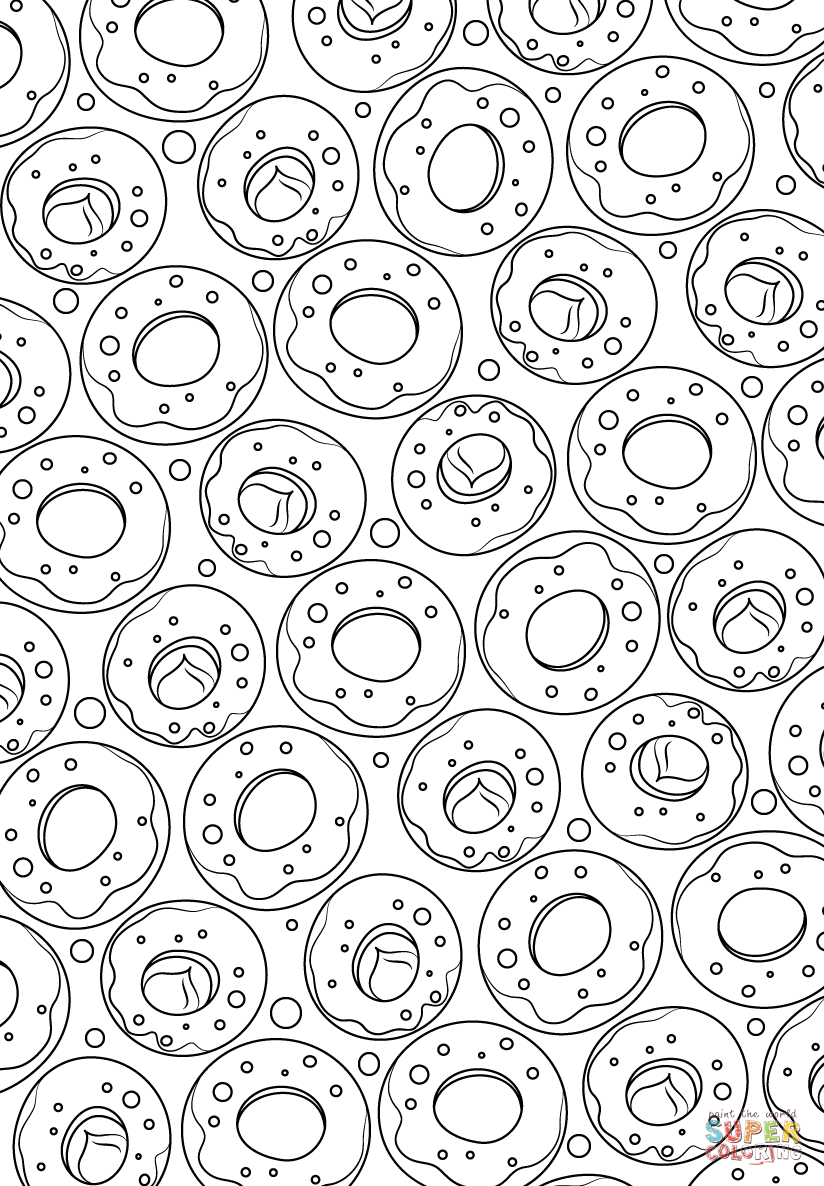 31 Donut Coloring Pages Printable 21