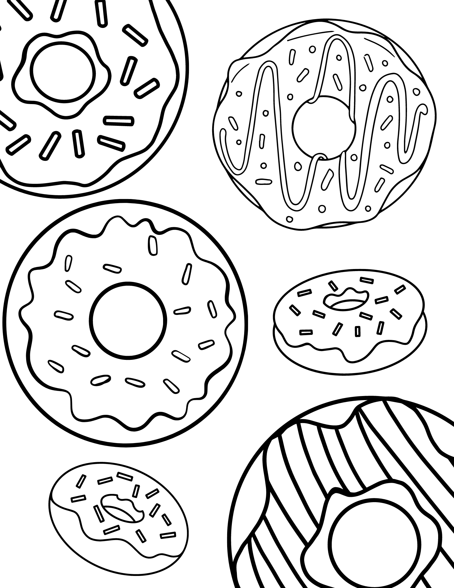 31 Donut Coloring Pages Printable 22