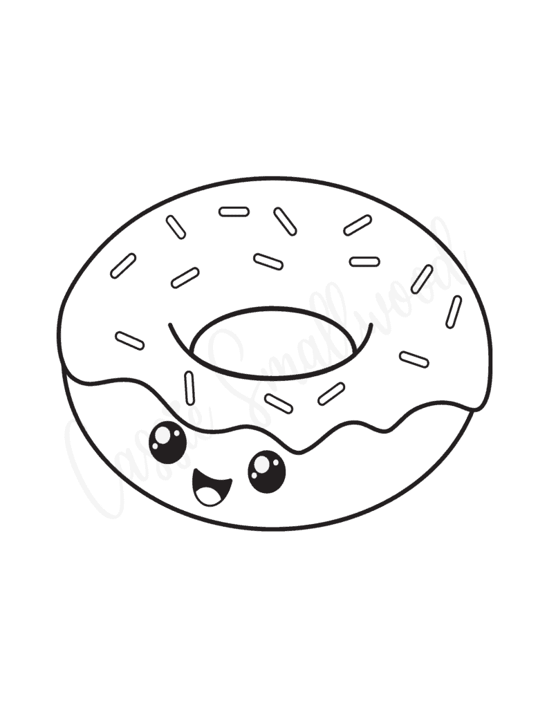 31 Donut Coloring Pages Printable 27