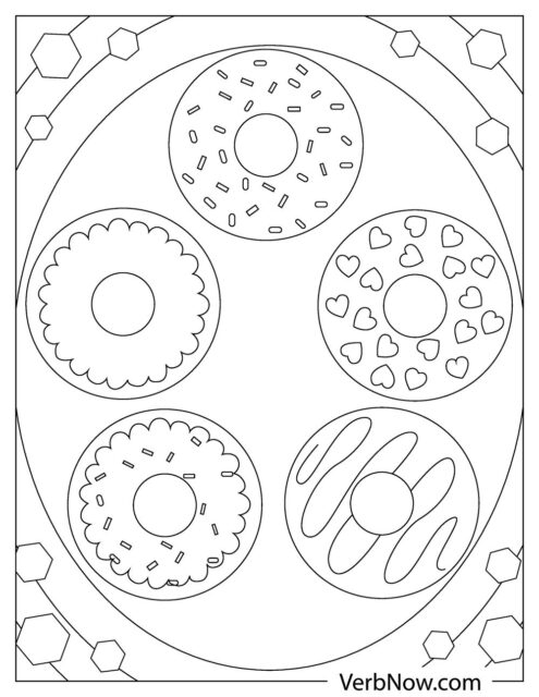 31 Donut Coloring Pages Printable 28