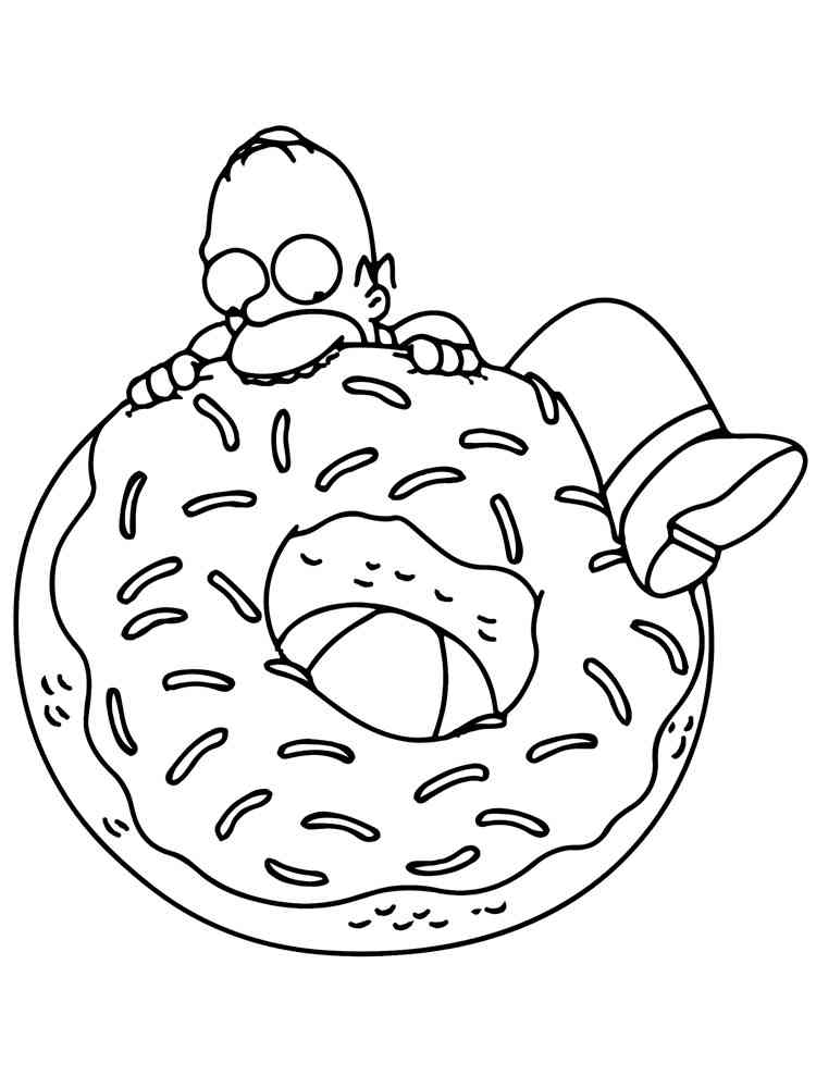 31 Donut Coloring Pages Printable 29