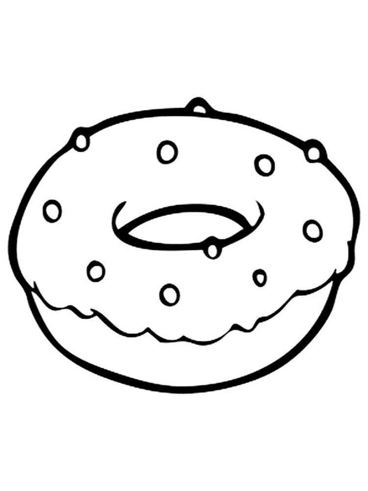 31 Donut Coloring Pages Printable 3
