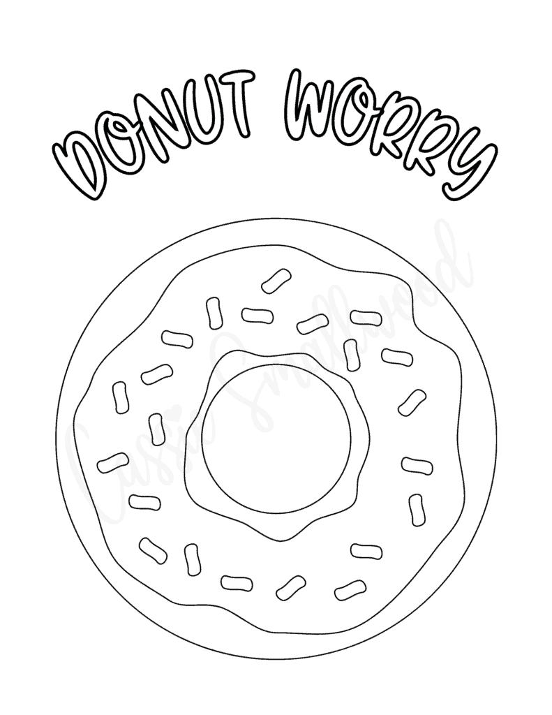 31 Donut Coloring Pages Printable 5