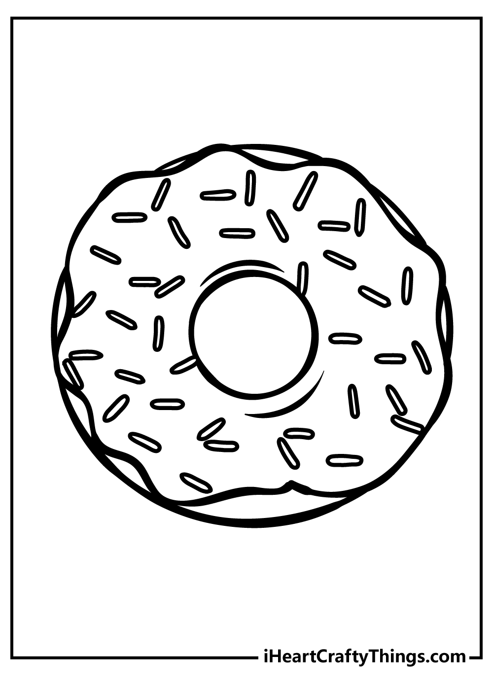 31 Donut Coloring Pages Printable 6