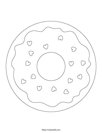 31 Donut Coloring Pages Printable 9