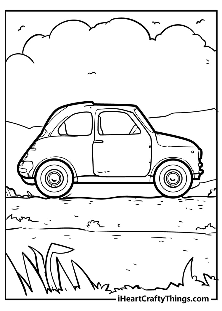 31 Easy Car Coloring Pages Printable 2