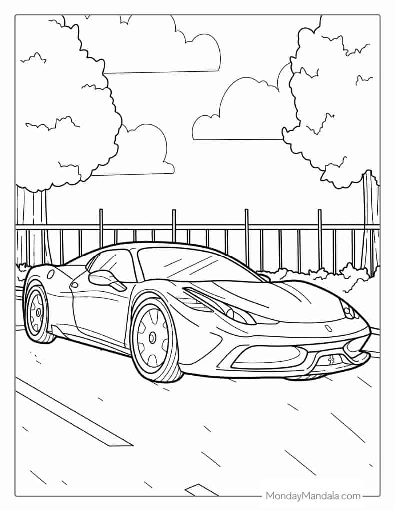 31 Easy Car Coloring Pages Printable 22