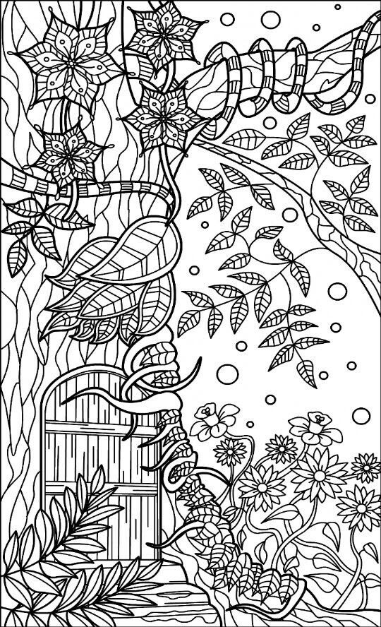 31 Enchanting Forest Coloring Pages Printable 1