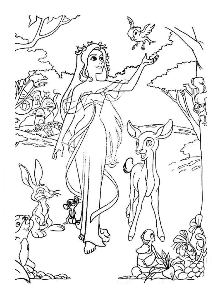 31 Enchanting Forest Coloring Pages Printable 7