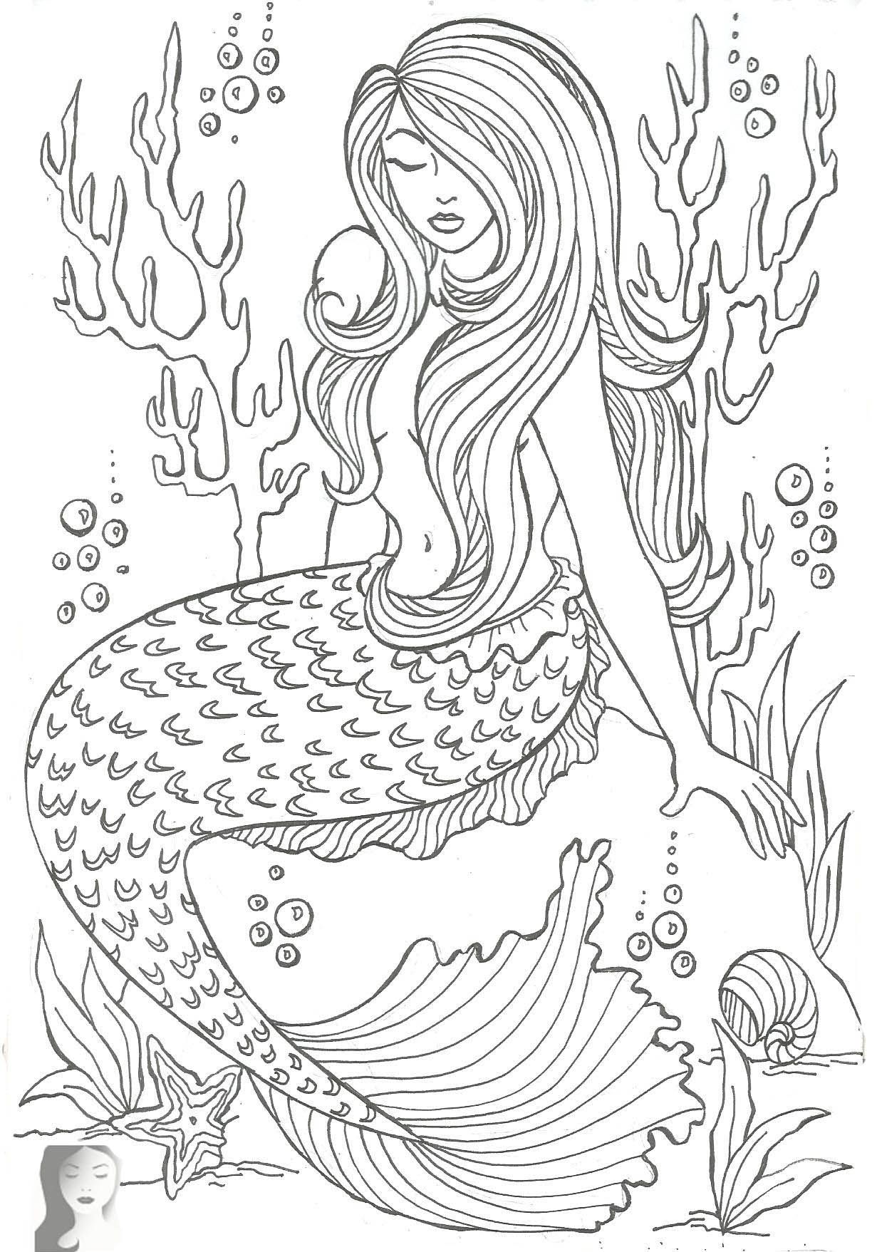 31 Fun Mermaid Coloring Pages Kids Printable 19