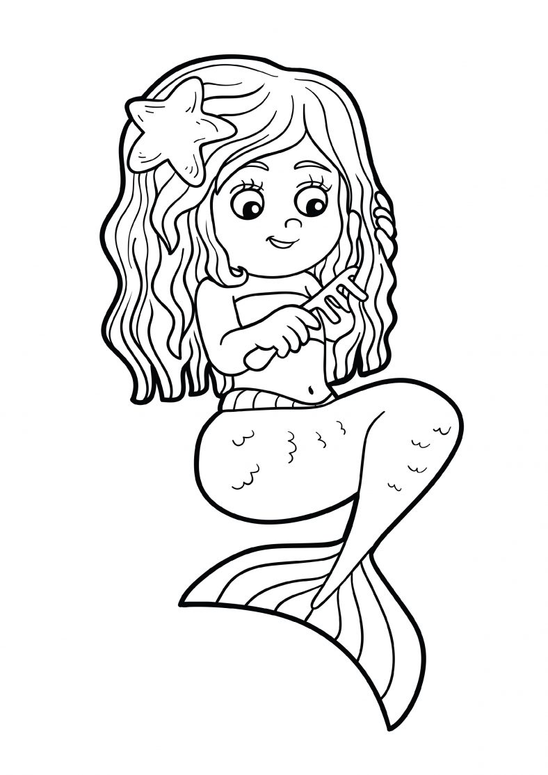 31 Fun Mermaid Coloring Pages Kids Printable 20