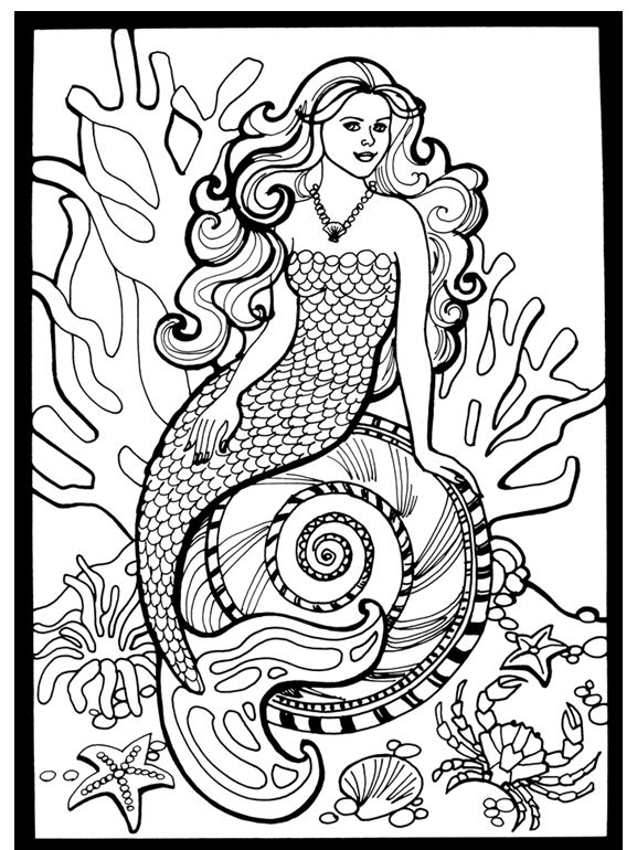 31 Fun Mermaid Coloring Pages Kids Printable 22