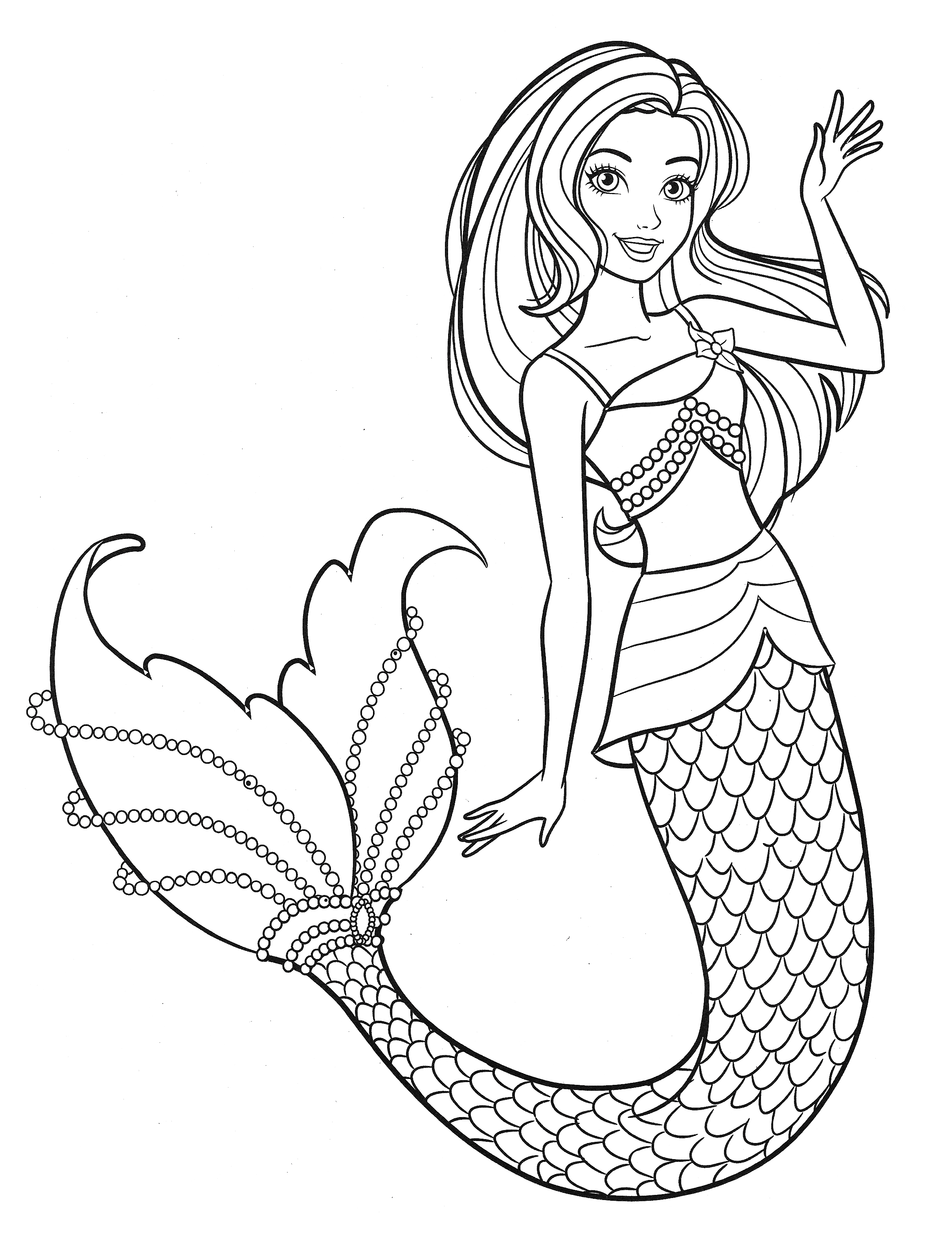 31 Fun Mermaid Coloring Pages Kids Printable 30