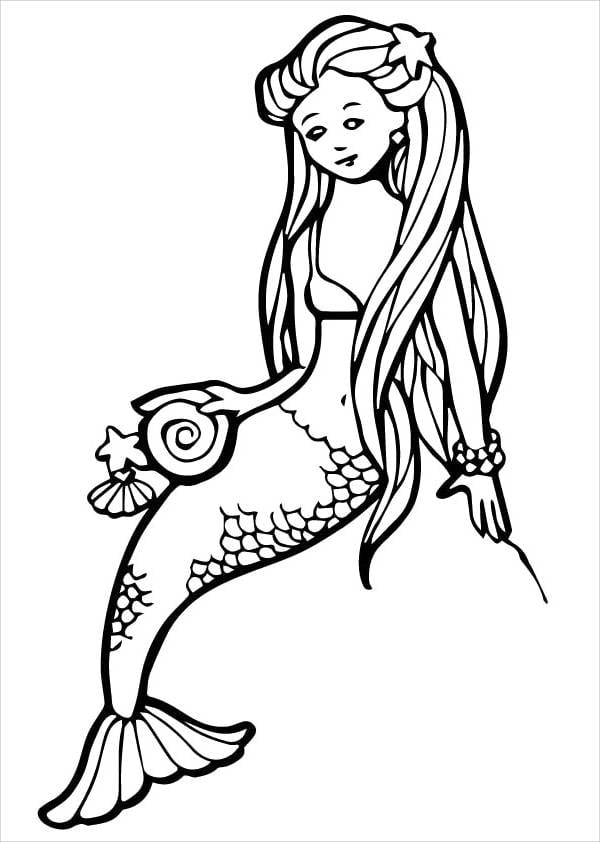 31 Fun Mermaid Coloring Pages Kids Printable 32