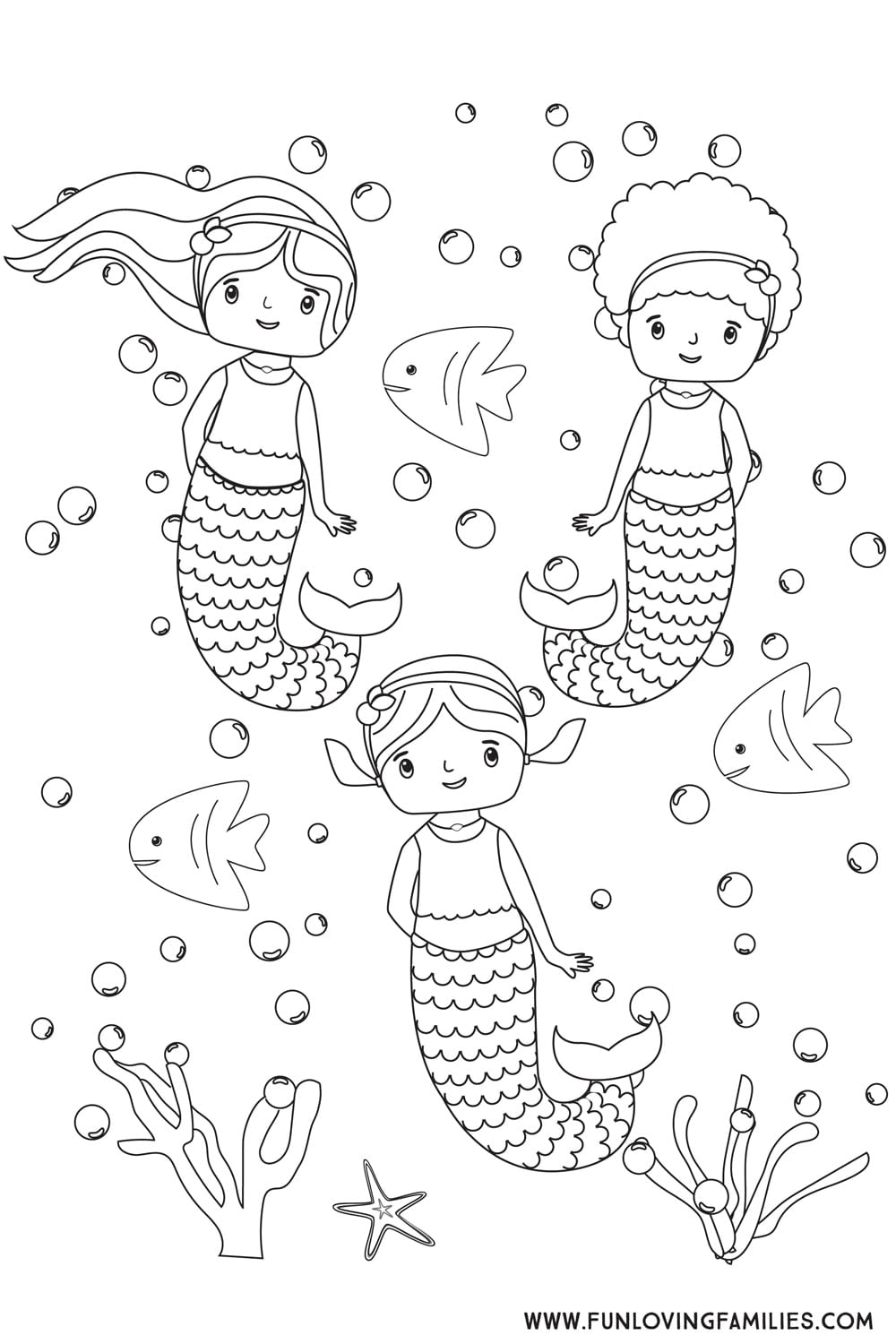 31 Fun Mermaid Coloring Pages Kids Printable 34