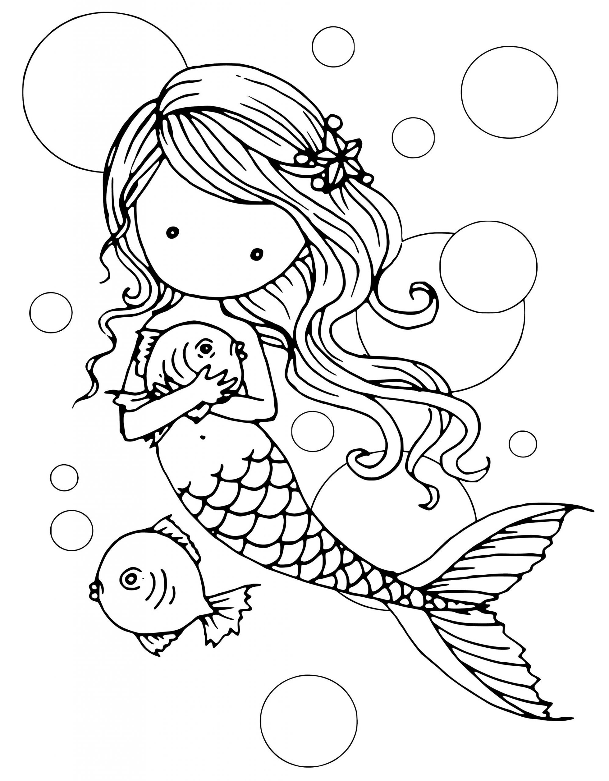 31 Fun Mermaid Coloring Pages Kids Printable 5