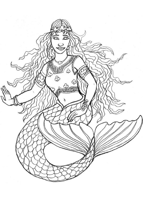 31 Fun Mermaid Coloring Pages Kids Printable 6