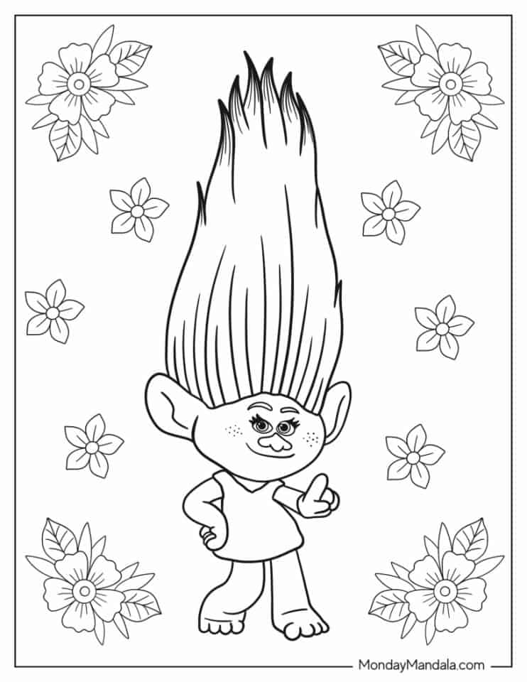 31 Giant Trolls Coloring Pages Printable 4