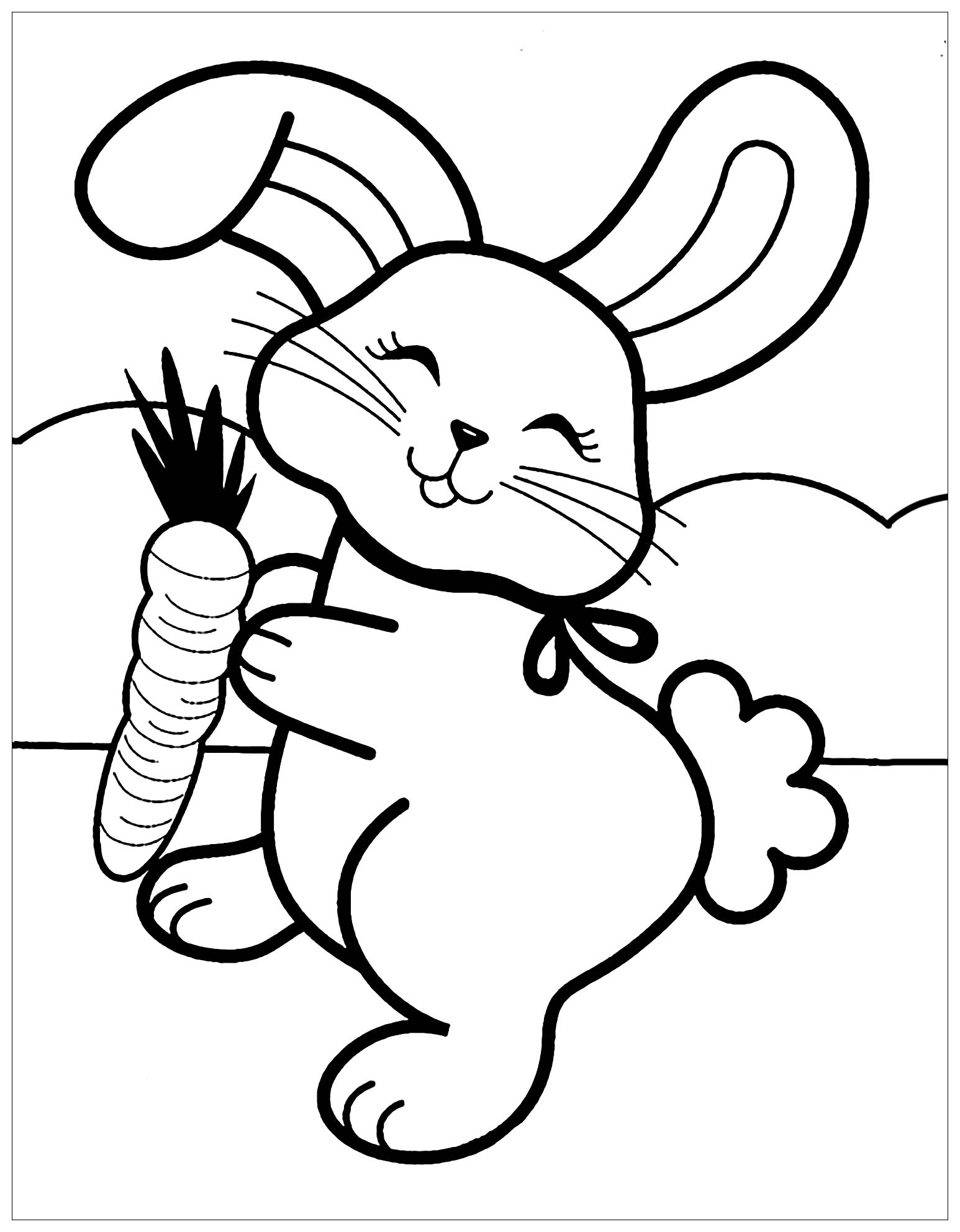 31 Rabbit Coloring Pages To Print Printable 1