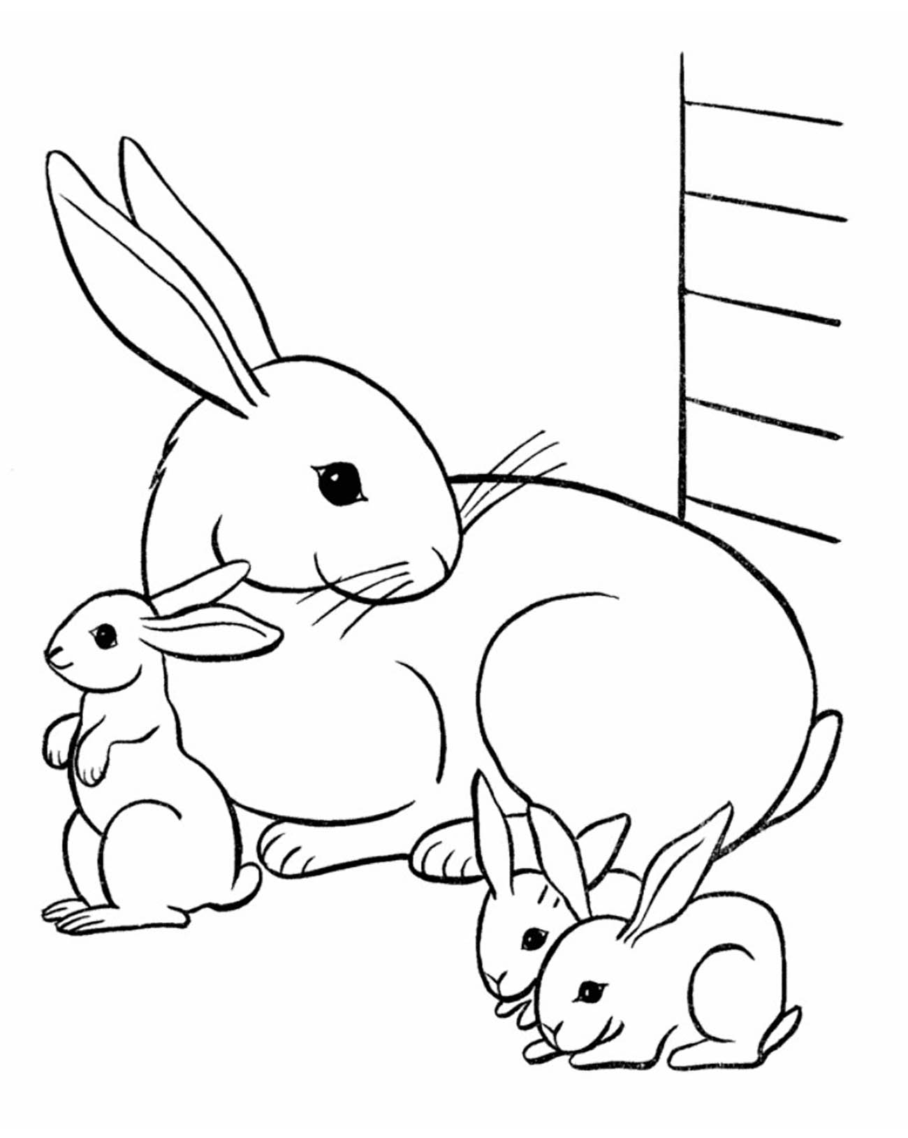 31 Rabbit Coloring Pages To Print Printable 12