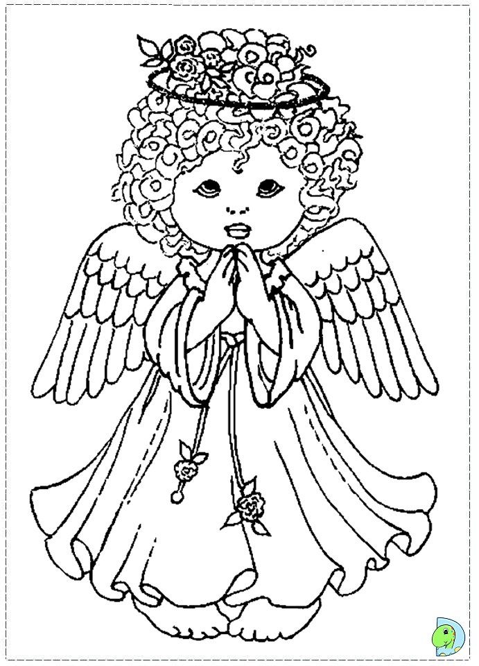 32 Angelic Angels Coloring Pages Printable 10