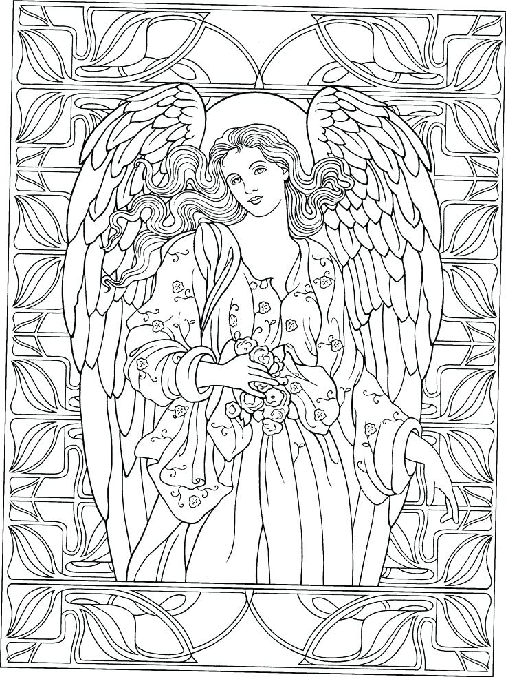 32 Angelic Angels Coloring Pages Printable 14