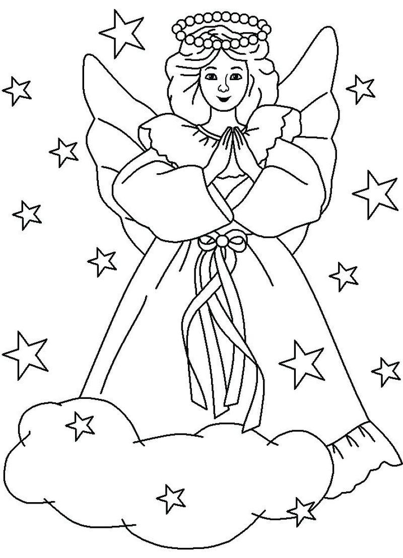 32 Angelic Angels Coloring Pages Printable 16