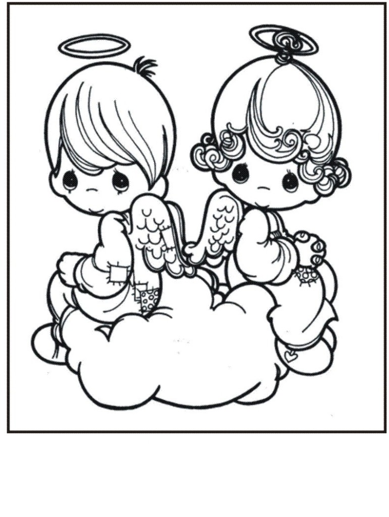 32 Angelic Angels Coloring Pages Printable 17