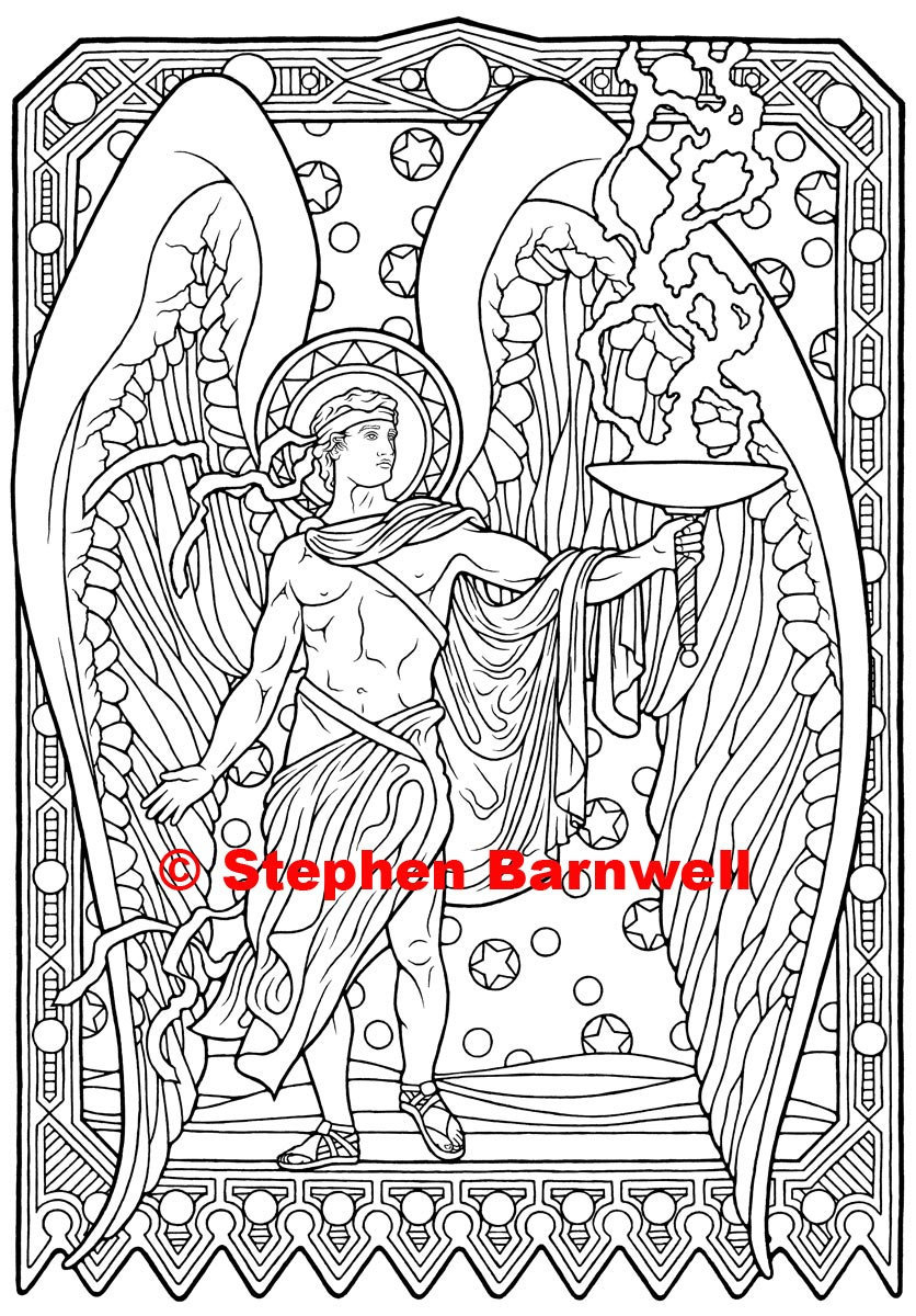 32 Angelic Angels Coloring Pages Printable 18