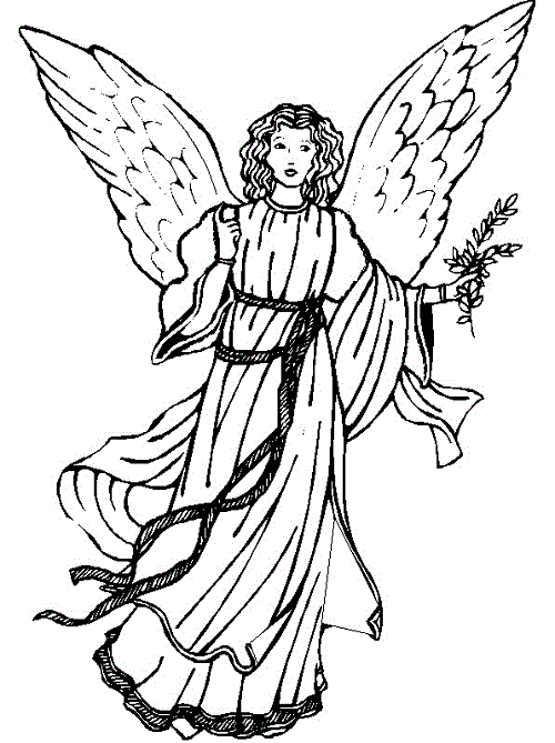 32 Angelic Angels Coloring Pages Printable 20