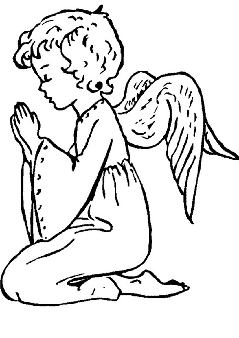 32 Angelic Angels Coloring Pages Printable 21