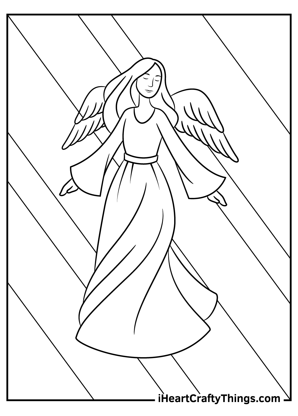 32 Angelic Angels Coloring Pages Printable 25