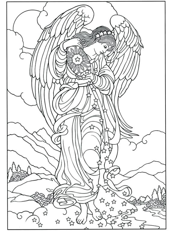 32 Angelic Angels Coloring Pages Printable 26