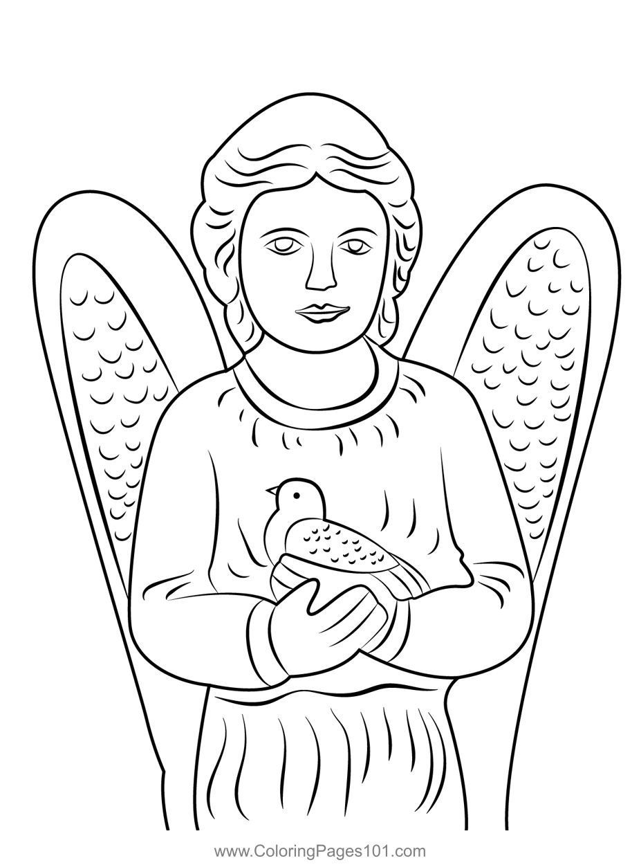 32 Angelic Angels Coloring Pages Printable 27