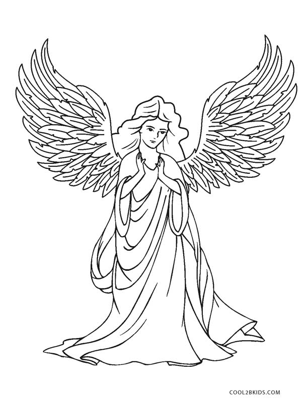 32 Angelic Angels Coloring Pages Printable 28