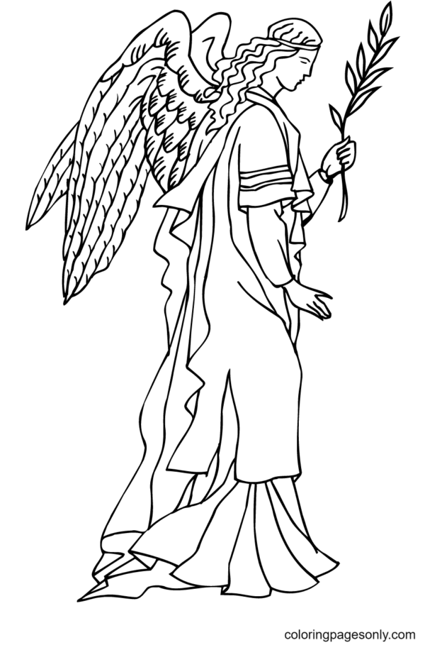 32 Angelic Angels Coloring Pages Printable 34