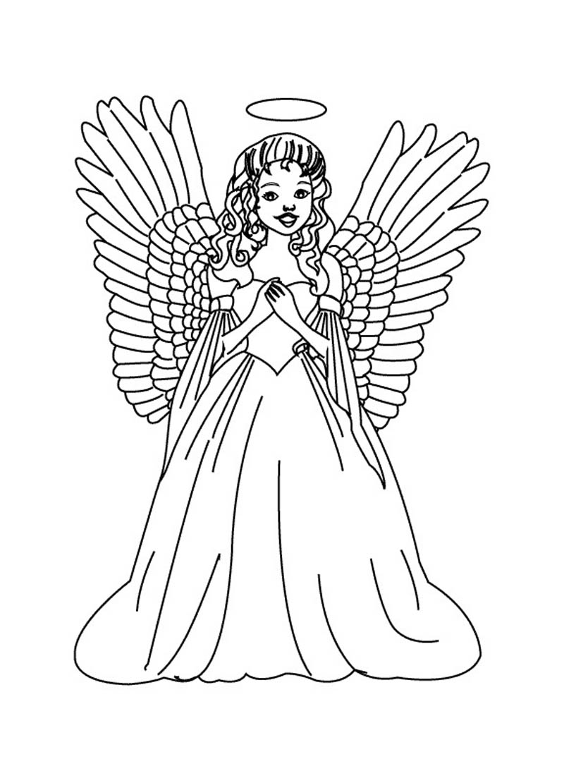 32 Angelic Angels Coloring Pages Printable 4